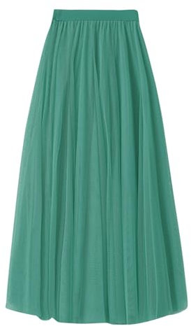 Schwarz Tüllrock Damen Lang - High Waist A Linien Ballettrock Frauen Elegant -Tütü Röcke Tutu Rock Knielang Midi Tanzrock 50er Rockabilly Petticoat Fancy Dress Rot FaschingsKostüme Karneval Kostüm