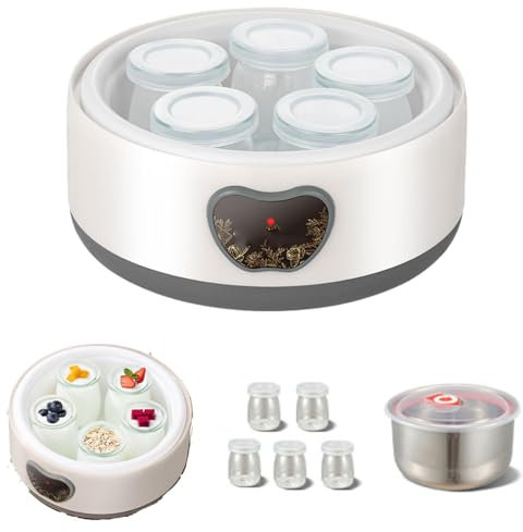 Mixtric Yogurtera Probiótica, Yogurtera Automática, Yogurtera Eléctrica Multifunción De 1,2 L, con Pantalla LCD, para Uso Doméstico,Blanca