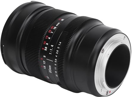 Teleobjetivo, 85 Mm F1.4 Lente de Teleobjetivo de Cuadro Completo de Apertura Grande con Capucha para Cámaras de Montura Nex e Fotografía Al Aire Libre
