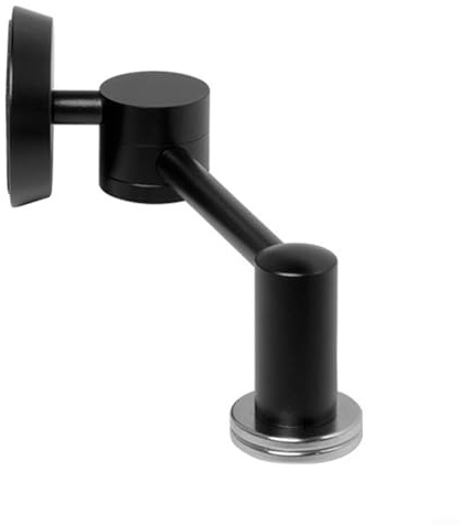 Aluminium Puck Screen Holder for Coffee with Strong Magnetic Force and Flexible Adjustable Angles, Coffee Filter Storage Rack(Black)