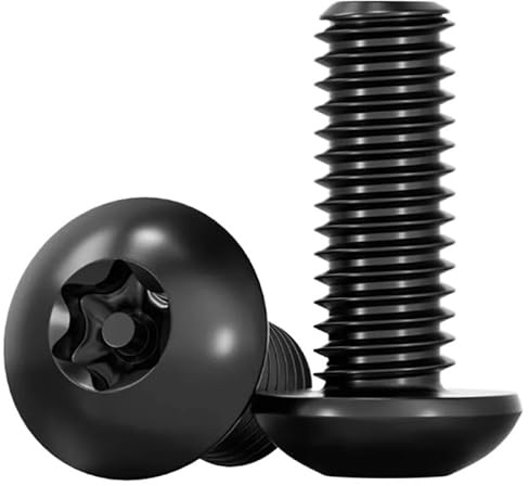 5~50 Stück M3 M4 M5 M6 M8 Pin Torx Linsenkopfschraube Edelstahl mit schwarzer Sechslappen-Sicherheitsschraube mit Diebstahlsicherung(M5x30 10pcs)