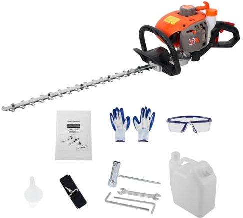 Mini Motosega Senza Fili, tagliasiepi a Doppia Lama, Spazzola a Gas con Motore ad avviamento rapido, tagliasiepi a Batteria, Spazzola a 2 Tempi per Giardinaggio, Motosega Manuale,
