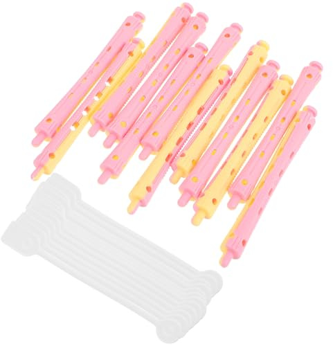 CIYODO 12piezas Varilla para Rizar de Plástico Flexible Rulos para Cabello Corto Rizadores para Mujeres Herramientas para Rizar Cabello Rizador para Permanente