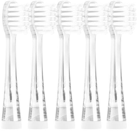 Lot de 5 Têtes de Brosse à Dents de Rechange Enfant pour Seago SG513 SG977 SG2139 SGEK6 SGEK7 DT-BB1 DT-K6, Brossettes à Dent Électrique pour Enfants 3+ Ans, Transparentes