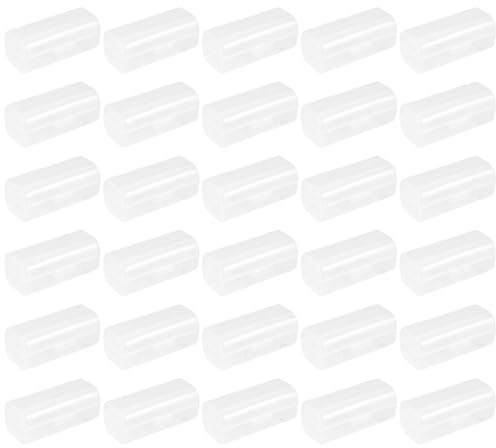 CLISPEED Scatola Portabatterie Trasparente 30 Pezzi per Batterie 26650 Custodia Organizer Leggera e Resistente Agli Urti Contenitore Portatile per Batterie Ricaricabili da Viaggio e Uso