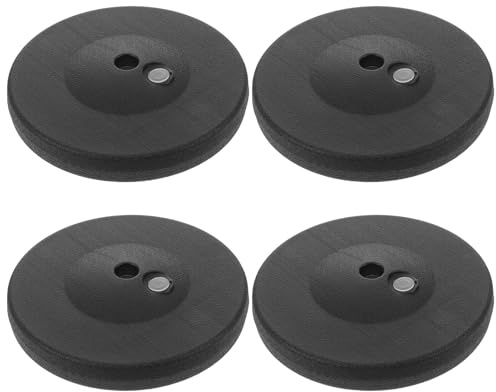 Sosoport Base per Palloncini Riempibile D’acqua 4 Pezzi, Sacco Zavorra Nero Diametro 21 Cm Altezza 3,5 Cm, Peso Stabile per Colonne di Palloncini per Feste e Matrimoni, Adatta a