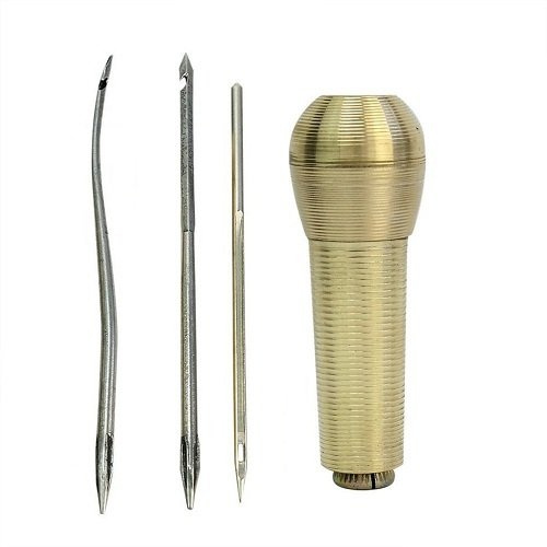 Accessotech Canvas Leather Tent Sewing Awl Hand Stitcher Leather Craft Needle Kit Tool Fix