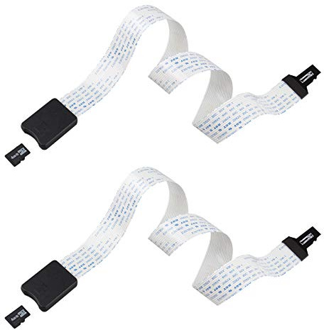 Jopto 2PCS 18.9 inch 48cm Micro SD to TF Card Extension Cable Flash Memory Card Adapter Flexible Cord Extender Converter for SanDisk Arduino Car GPS DVD DVR Dash Cam Tablet Phone LED LCD Screen