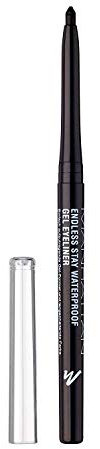 Manhattan Endless Stay Waterproof Gel Eyeliner – Schwarzer Gel Eyeliner mit herausdrehbarer Mine ohne Anspitzen – Farbe Blackest Black 006 – 1 x 2,6g