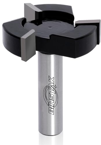 CNC Spoilboard Surfacing Router Bits, 1/2 inch Shank 2 inch Cutting Diameter, Slab Flattening Router Bit Planing Bit Wood Milling Cutter Planer Woodworking Tool by BINSTAK (Carbide)