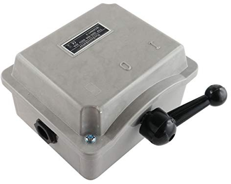 WITTKOWARE Drehstrom-Nockenschalter 30A | 3-poliger Hauptschalter IP54 Aufputz | 7,35 kW 500V Leistungsschalter für Motor Maschine Beleuchtung | Robustes Gehäuse mit Hebel