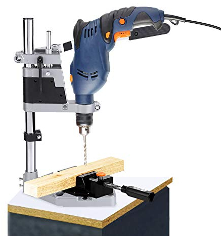 Universal Bench Drill Press Stand, Adjustable Vertical Pillar Drill Press Stand, Bench Clamp Electric Drill Stand,for Power Drills with a Collar Diameter of 43 mm or 38 mm