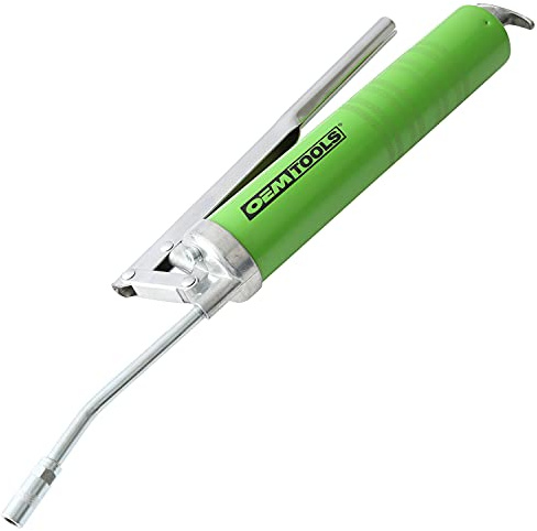 OEMTOOLS 87201 Lever Action Grease Gun, Manual Grease Gun, Auto Grease Gun, High Pressure Grease Gun, Grease Gun Coupler, 6 Inch Grease Gun Syringe