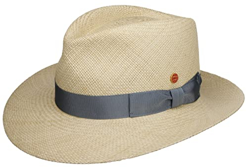 Mayser Panama Bogarthut Brisa-Flechtung UV-Schutz Made in EU Damen Sommer Natur-grau 58 cm