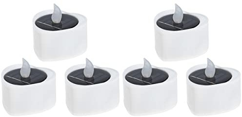 Vaguelly 6pièces Bougies Led Flameless Pour Décoration Extérieur De Thé Alimentées Par Solaire Pour Et Événements