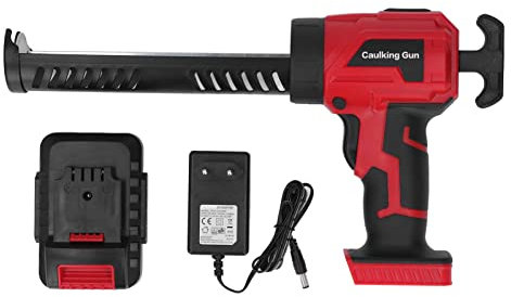 Elektrische Kartuschenpistole, 4 Akku-Kartuschenpistole mit Variabler Geschwindigkeit, Kabellose Kartuschenpistole mit Hoher Kapazität für die Renovierung von Häusern, EU-Stecker,