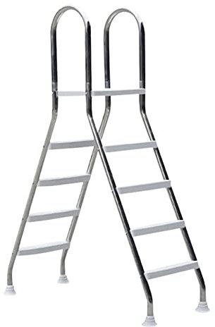 BOTOWI Above Ground Swimming Pool Ladder, 52 Inch 304 Stainless Steel Ladders for Home, Double-Sided No-Slip Steps, 4 Step Ladder with Handrails, Tall Step Ladder, Max Load Capacity 500 Lbs