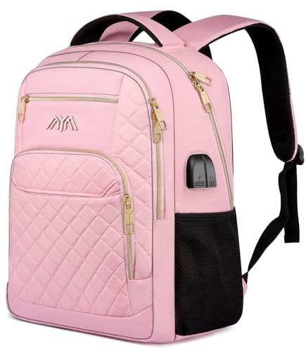 Schulrucksack Mädchen Teenager, Rucksack Schule Laptop Rucksack für Damen Daypacks für 15.6 Zoll Laptop Business Rucksack mit USB Ladeanschluss