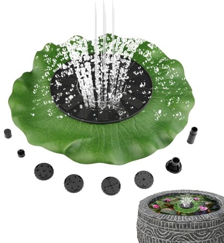 LED Solar Springbrunnen | Solarbrunnen Solar Teichpumpe | Solarbrunnen Im Freien | Vogeltränke Mit Solar Springbrunnen | Outdoor Wasserpumpe Solar Schwimmender Fontäne Pumpe Für Garten