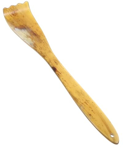 COLLBATH Rascador De Espalda Natural De Cuerno, Mango Largo, Masajeador Para Rascar, Herramienta Para Alivio De Picazón Corporal, Adecuado Para Uso Casa y Obsequio Para Adultos