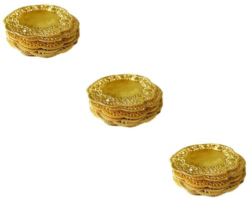 BEBEMOKO 300stücke Runde Öl-absorbierende Spitzenpapier-doilies Für Kuchenverpackungen Wiederverwendbar-papierunterlagen Für Hochzeiten Partys Und Desserts