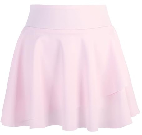 Bezioner Tenniskjol flickor veckade golfkjolar skola skate-kjol hög midja shorts för flickor, Rosa, 13-15 År