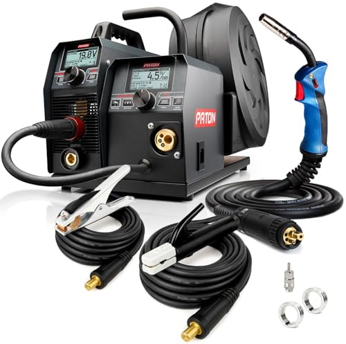 PATON ProMIG-160-15-2 160 Amp MIG Welding Machine 3 in 1 MIG Welder 400V Welding Machine kit, 2-Roller Wire Feed, Professional Inverter, MIG Torch, Electrode Holder, Ground Holder