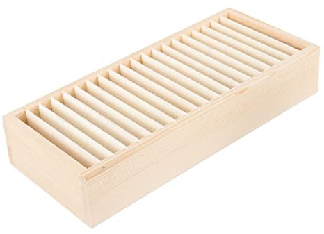 HAPINARY Bandaufbewahrungshalter Holzbox Für Bastelbänder Tragbar Organizer Zur Aufbewahrung Von Bändern Selbstgemacht Geschenkdekoration Geburtstag Neujahr