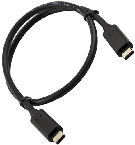 Lite-am 0.5m USB C to USB C Fast Charging Black Cable Charge & Data Sync Lead For Apple TV 4K (128GB) Siri Remote