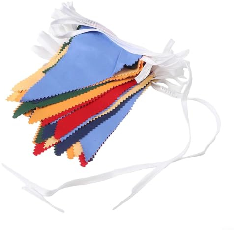 Festone in tessuto da 10 m, per matrimoni, feste di compleanno, baby shower e celebrazioni, 36 bandiere per una facile decorazione