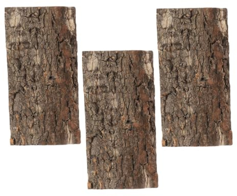 BAZEITFLOW 3 st naturlig kork bark terrarium bakgrund återanvändbar akvarium för reptiler geckoödlor skäggiga drakar bekväm livsmiljöförstärkare