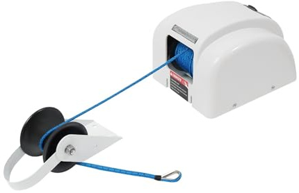 SMTYXS Cabrestante De Ancla Marino Inalámbrico Eléctrico 45 LB con Control Remoto Y Cadena Seguridad, Disyuntor Reinicio Automático Rendimiento Potente