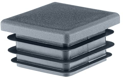 EMFA Lamellenstopfen 16x16 mm Anthrazit für Vierkantrohre, 10 Stück | Rohrstopfen, Vierkantstopfen, Rohrabdeckung, PE-Kunststoff