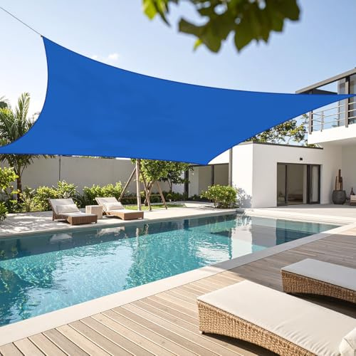 Green Bay Sun Sail Shade Canopy Awning for Outdoor Patio Garden 4mx3m Rectangle in Blue