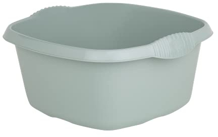 JMS we create smile - 32cm Square Silver Sage Washing Up Bowl | Basin Mixing | Plastic Bowl For Home Kitchen