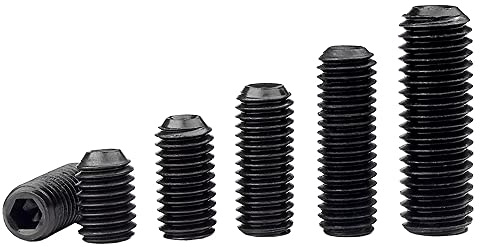 Oneyijun 20 Stück M8 x 6mm Innensechskantschraube Gewindestift Cup-Point-Schraube Schrauben Schwarz Legierter Stahl Zylinderschrauben
