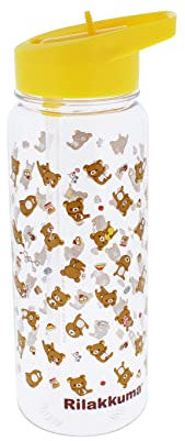 Rilakkuma Water Bottle | Cute Kawaii Reusable Drinking Bottle for Kids & Teens | Travel-Friendly Bottle | Stationery & Gifts