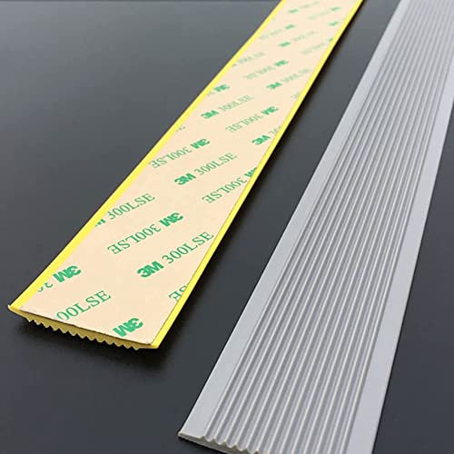 NLAVW Marches d'escalier extérieures Anti-dérapantes Revêtement de Sol en Caoutchouc Robuste Extérieur extérieur Anti-dérapant Escaliers Bord Nez Garniture-Bandes de Sol en Vinyle,B,5 pcs