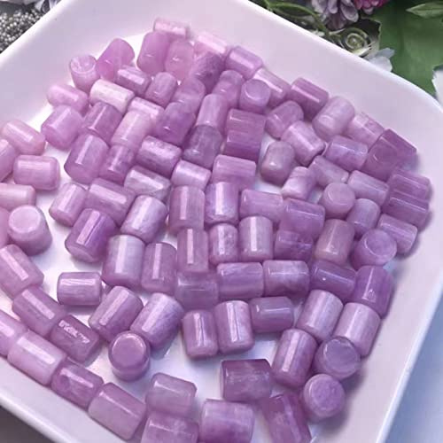 1 piccolo cristallo di quarzo a forma di colonna di kunzite viola, cilindrico, pietra minerale per gioielli fai da te, idea regalo, viola, 1 pezzo, 13-10 mm circa