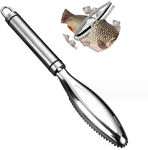 Fischentschupper, Fischentschupper Edelstahl entferner Fisch entschuppen,304Edelstahl Fischschuppen Entferner Küchenhelfer Profi Fisch Entschupper, Profi Fisch Scaler Scraper Fischschaber Küchenhelfer