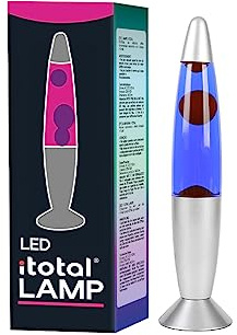I-TOTAL® - LED-lavalampa med vaxvärmebeständighet, utan glödlampa (ROSA Silverbas, vitt vax)