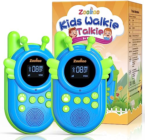 Zookao Walkie Talkie Kinder Spielzeug ab 3-12 Jahre Junge Mädchen, Walki Talki Spiele Woki Toki Weihnachten Geburtstags Geschenke Funkgeräte Set, (JT30)