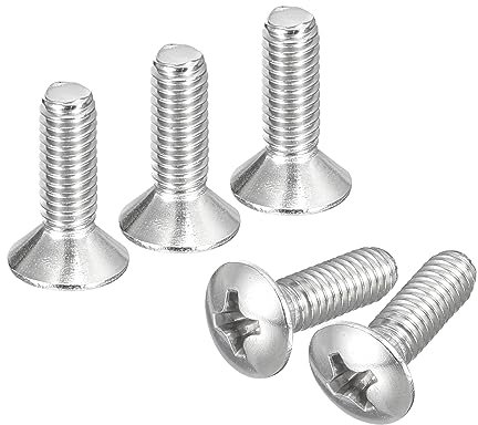 QUARKZMAN Tornillos para Máquinas Cabeza Ovalada Phillips M4x12 mm Acero Inoxidable 304 con Cabeza Avellanada Ligeramente Elevada 100uds