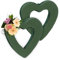 Relaxdays Spugna per Fiori Freschi e Secchi, Set 2 Cuori in Schiuma Floreale, 24x23x4 cm, Base Ghirlanda Fioristi, Verde, Gommapiuma