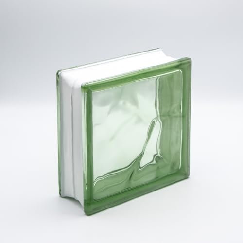 Basic Glasbaustein Wolke grün, 19x19x8 cm - 6 Stück