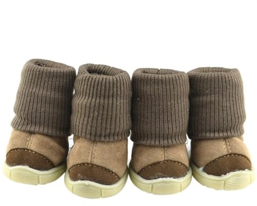 Hundeschuhe,Pfotenschutz Hund 4 Teile/sätze Welpen Winter Schnee Stiefel Casual Hund Schuhe Haustier rutschfeste Schuhe Hund Schuh(C,XS)