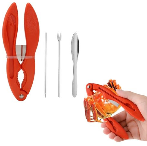 4Pcs Lobster Crackers,Helpful 3 in 1 Crab Leg Crackers Multifunctional Seafood Crackers,Strong Seafood Crab Crackers Lobster Legs Utensils Crab Leg Cracker Tools for Crab Legs