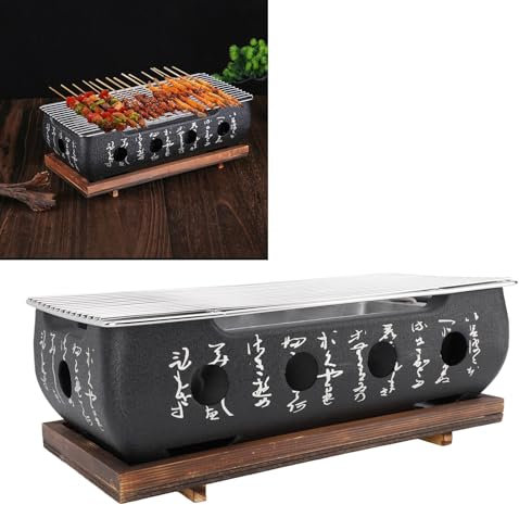 Grill de Barbecue de Style Japonais, Poêle à Charbon de Bois Portable, Poêle à Barbecue, Poêle à Charbon de Bois, Accessoires D'outils de Barbecue Ménagers, Base de Gril pour le