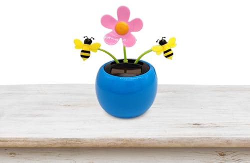 dzqad Solar tanzende Blumen, Tanzende Blumenverzierung für Auto, Tragbares Autospielzeug mit schüttelndem Kopf, Wiederverwendbare solarbetriebene Armaturenbrett-Dekoration für Zuhause, Schlafzimmer