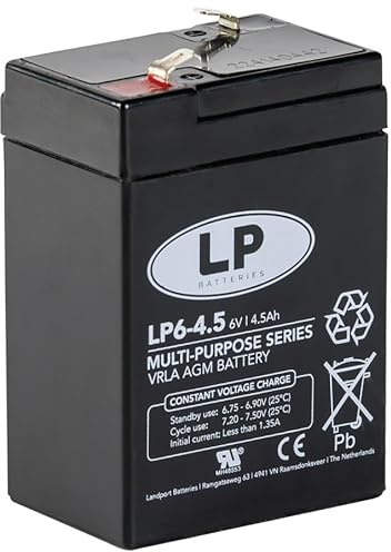Uppladdningsbart landport 6 V 4,5 Ah batteri (20 Hr/down) för säkerhet - VRLA AGM-teknik/modell NSA LP6-4.5 T